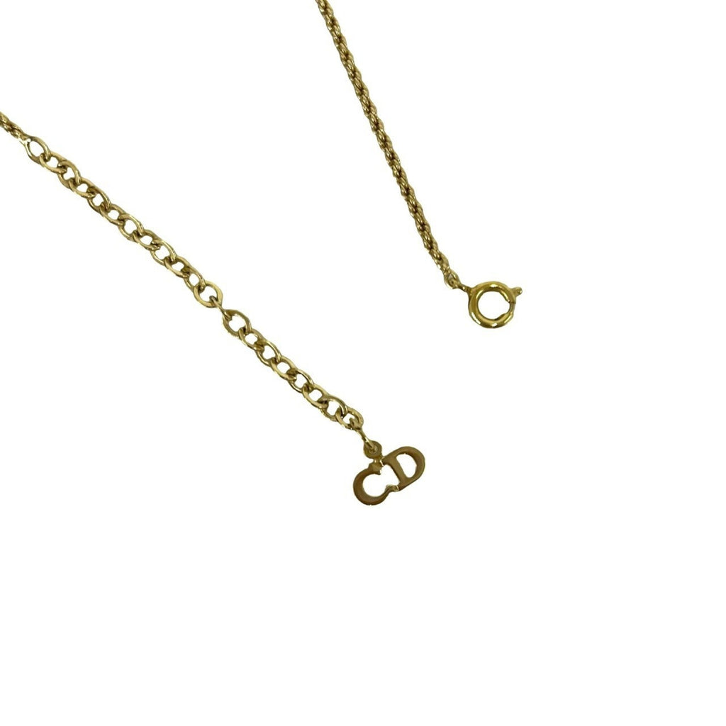 Vintage CD Pendant Necklace Gold