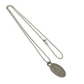 Oval Tag Pendant Necklace Sterling Silver
