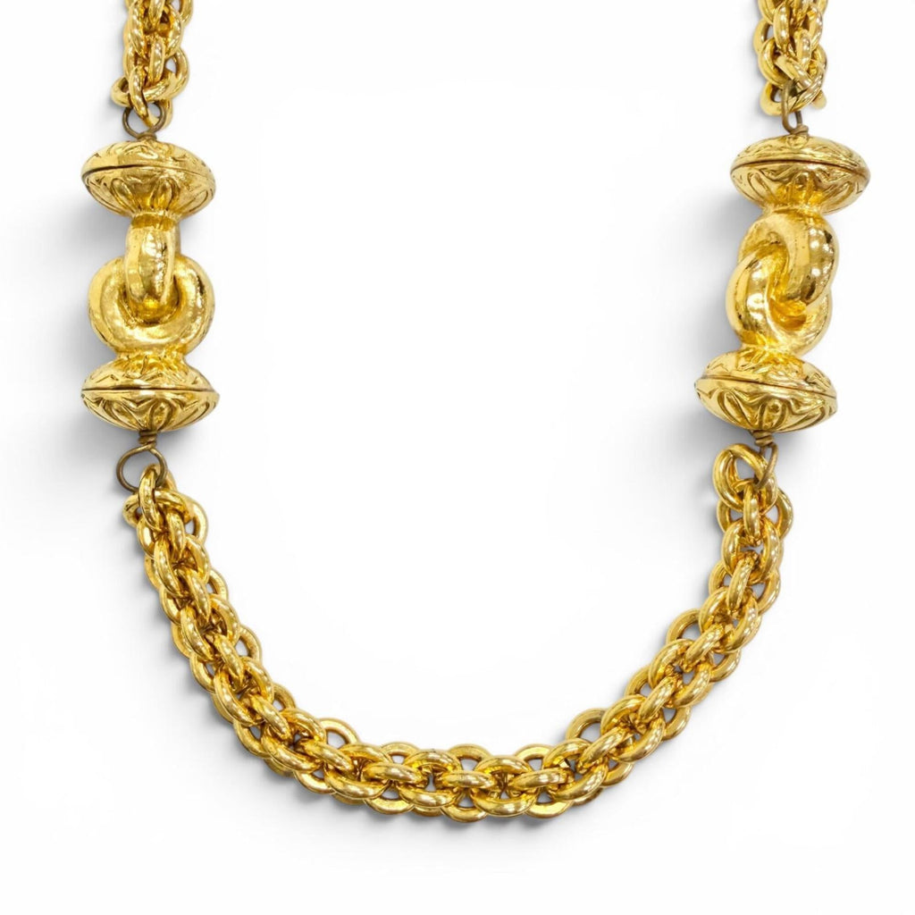CC Logo Chain Pendant Necklace Metal