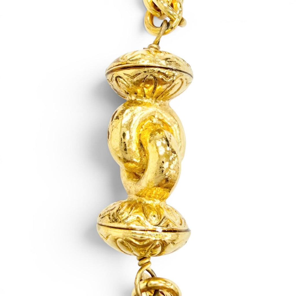 CC Logo Chain Pendant Necklace Metal