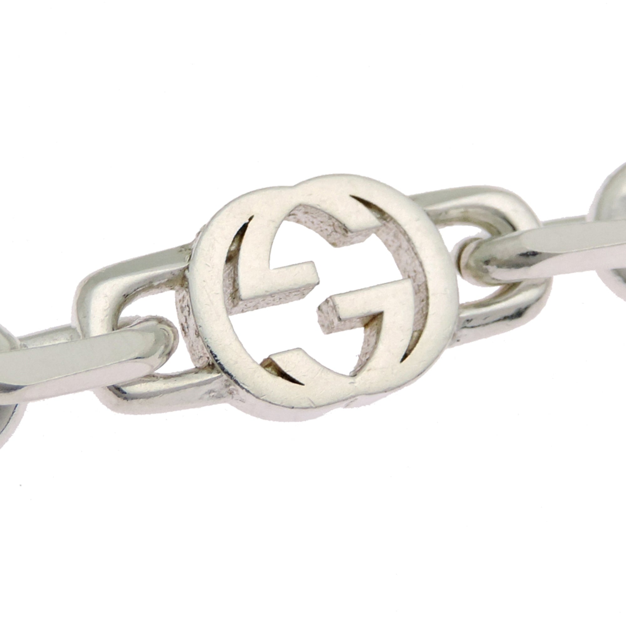 Interlocking G Pendant Necklace Sterling Silver