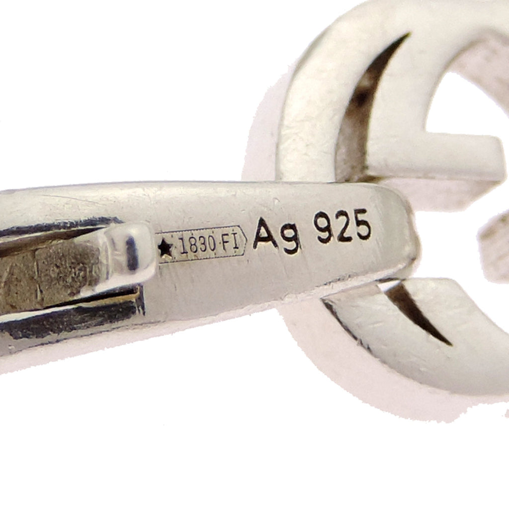 Interlocking G Pendant Necklace Sterling Silver