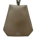 Pendant Necklace Swift Leather Etoupe Large