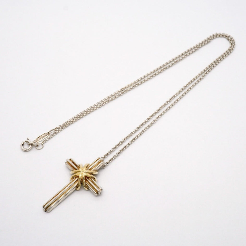 Pendant Necklace Sterling Silver and 18K Yellow Gold