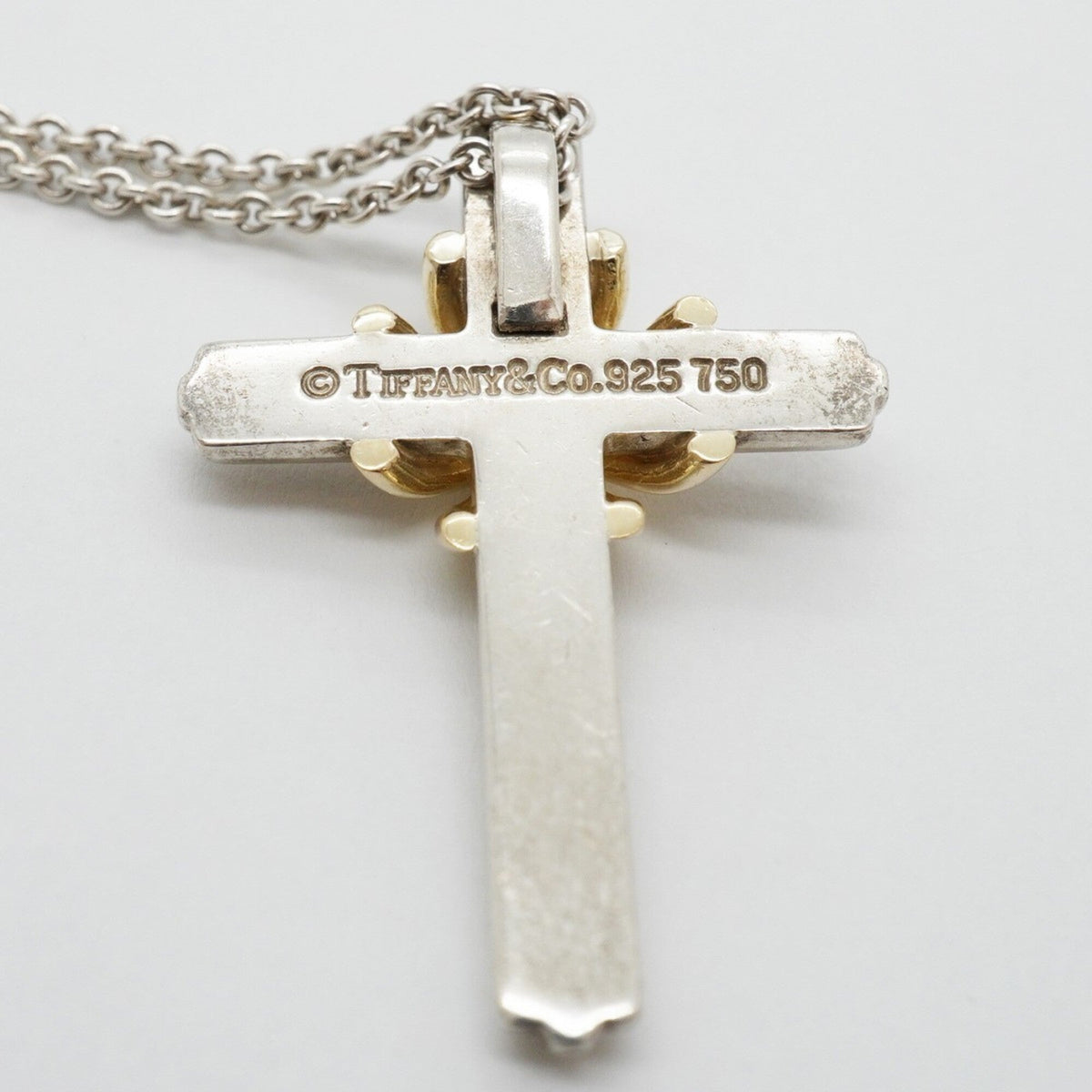 Pendant Necklace Sterling Silver and 18K Yellow Gold