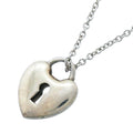Heart Lock Pendant Necklace Sterling Silver