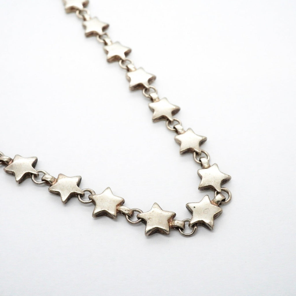 Puff Star Pendant Necklace Sterling Silver