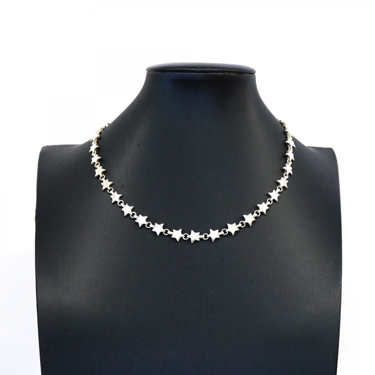 Puff Star Pendant Necklace Sterling Silver