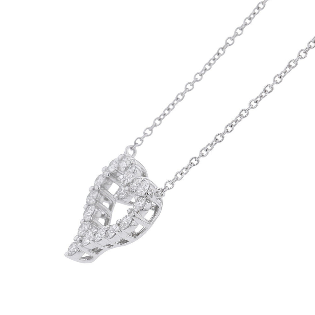 Sentimental Heart Pendant Necklace Platinum