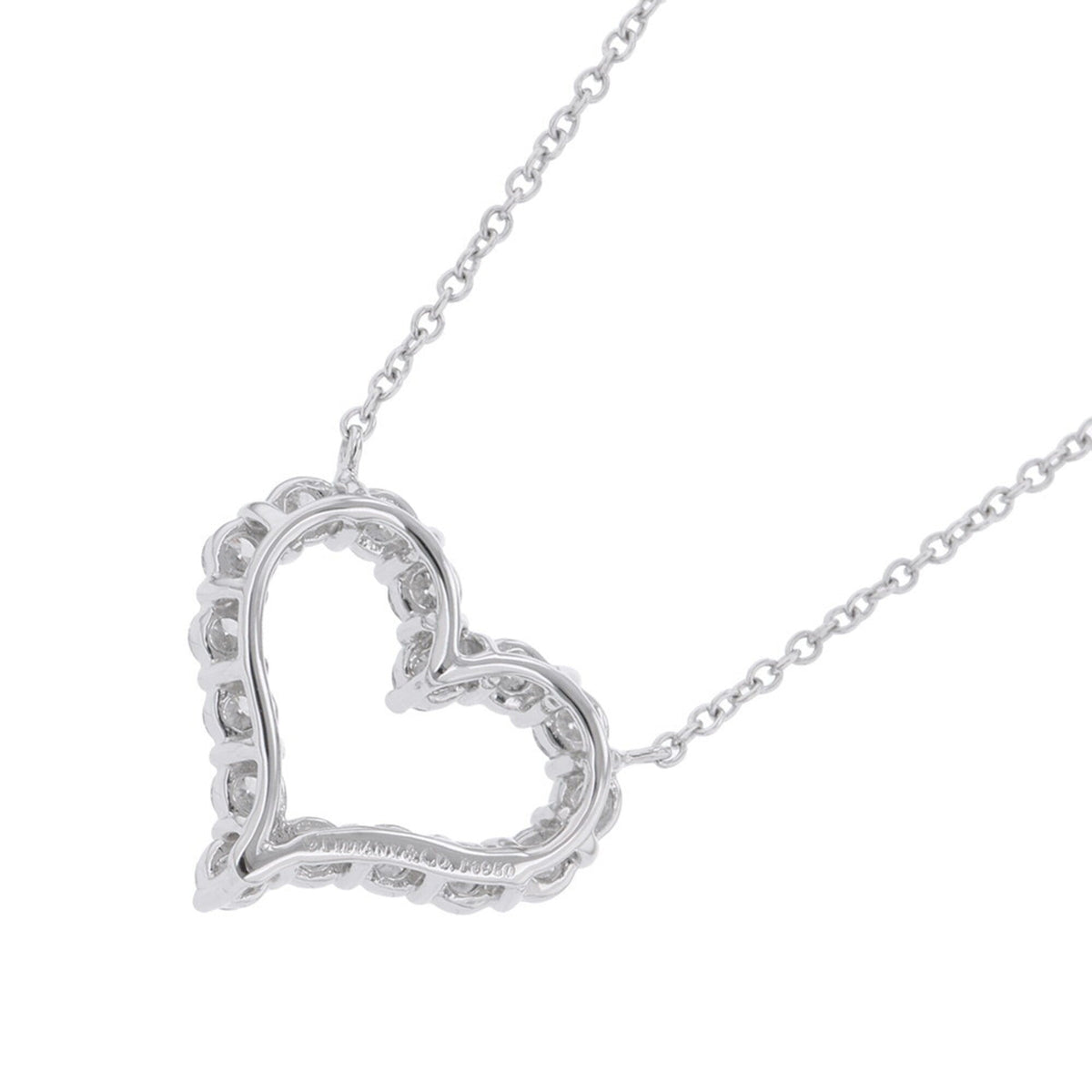 Sentimental Heart Pendant Necklace Platinum