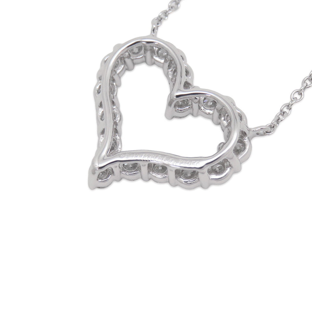 Sentimental Heart Pendant Necklace Platinum