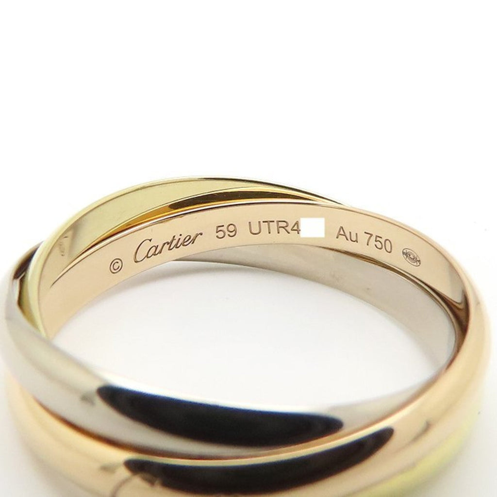 Vendome Louis Cartier Band Ring 18K Tricolor Gold