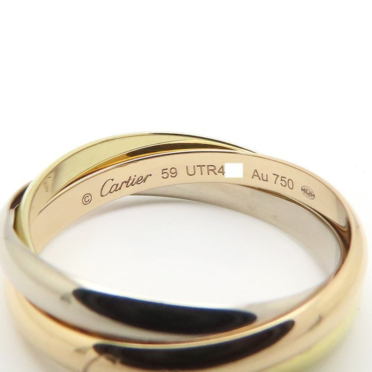 Vendome Louis Cartier Band Ring 18K Tricolor Gold