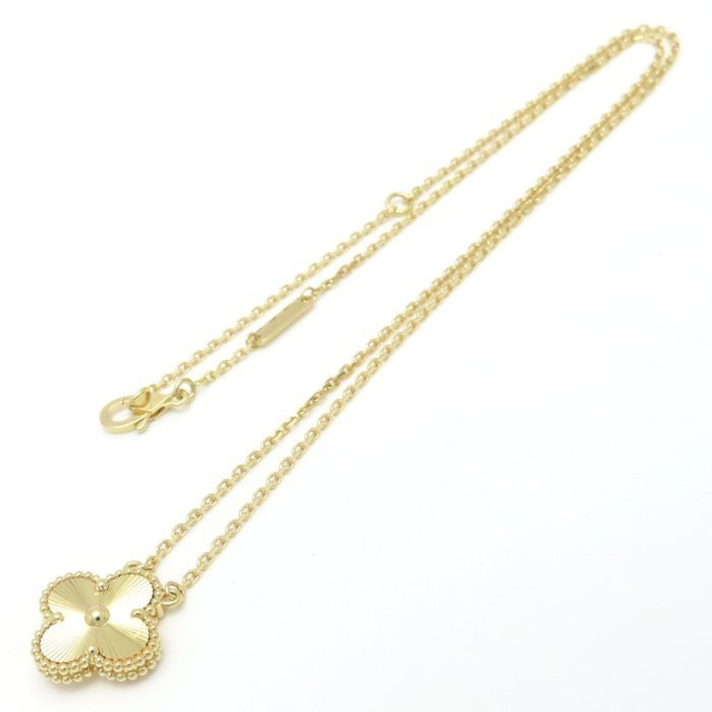 Vintage Alhambra Pendant Necklace 18K Yellow Gold