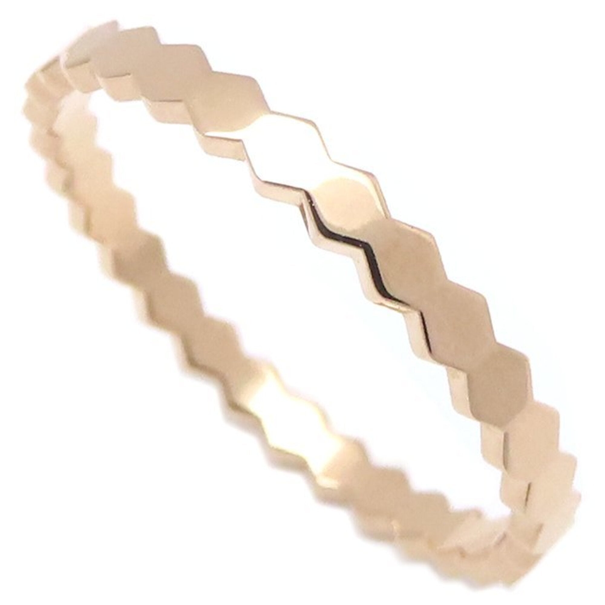 B de Honeycomb Ring 18K Rose Gold