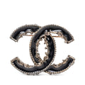CC Logo Brooch Gold-Tone Metal
