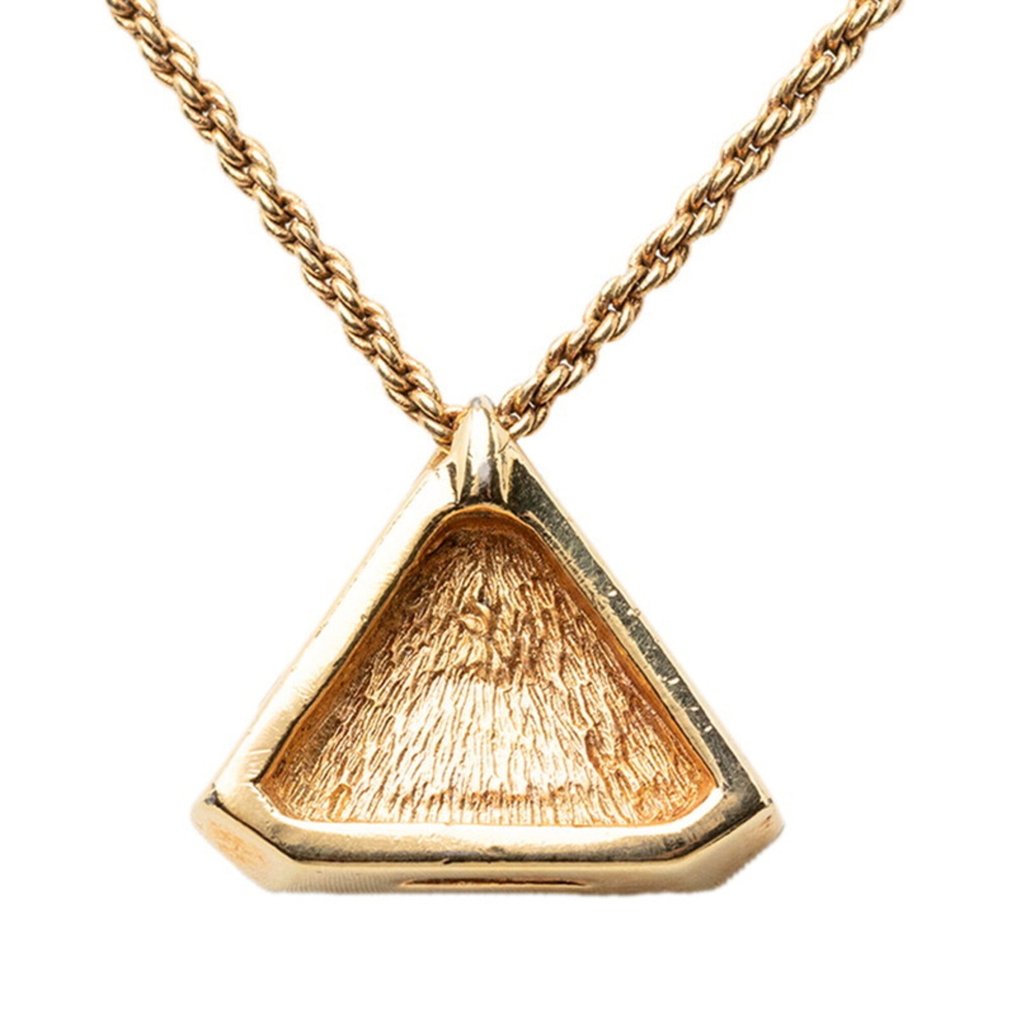 Pendant Necklace Gold and Rhinestone