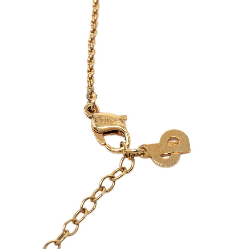 Pendant Necklace Gold and Rhinestone