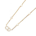 Pendant Necklace Artificial Pearl and Gold and Rhinestone