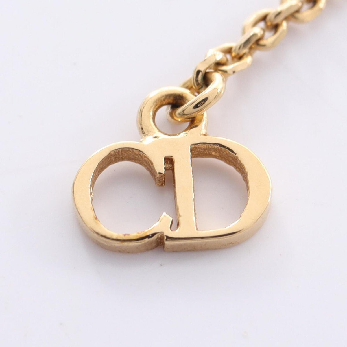 Pendant Necklace Artificial Pearl and Gold and Rhinestone