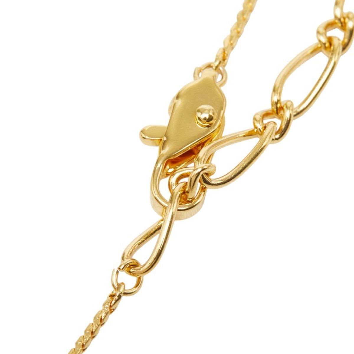 YSL Pendant Necklace Gold and Silver Plated Rhinestone