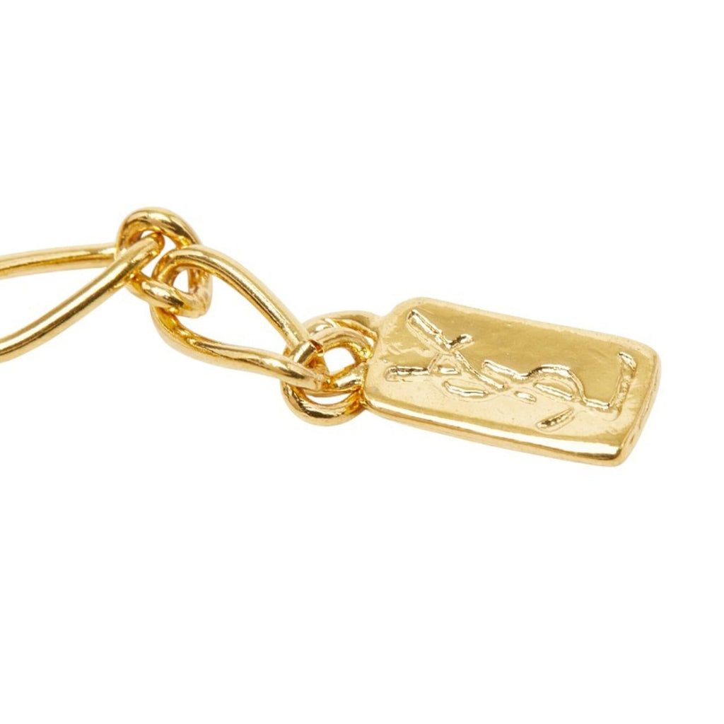 YSL Pendant Necklace Gold and Silver Plated Rhinestone