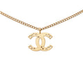 CC Logo Chain Pendant Necklace Metal