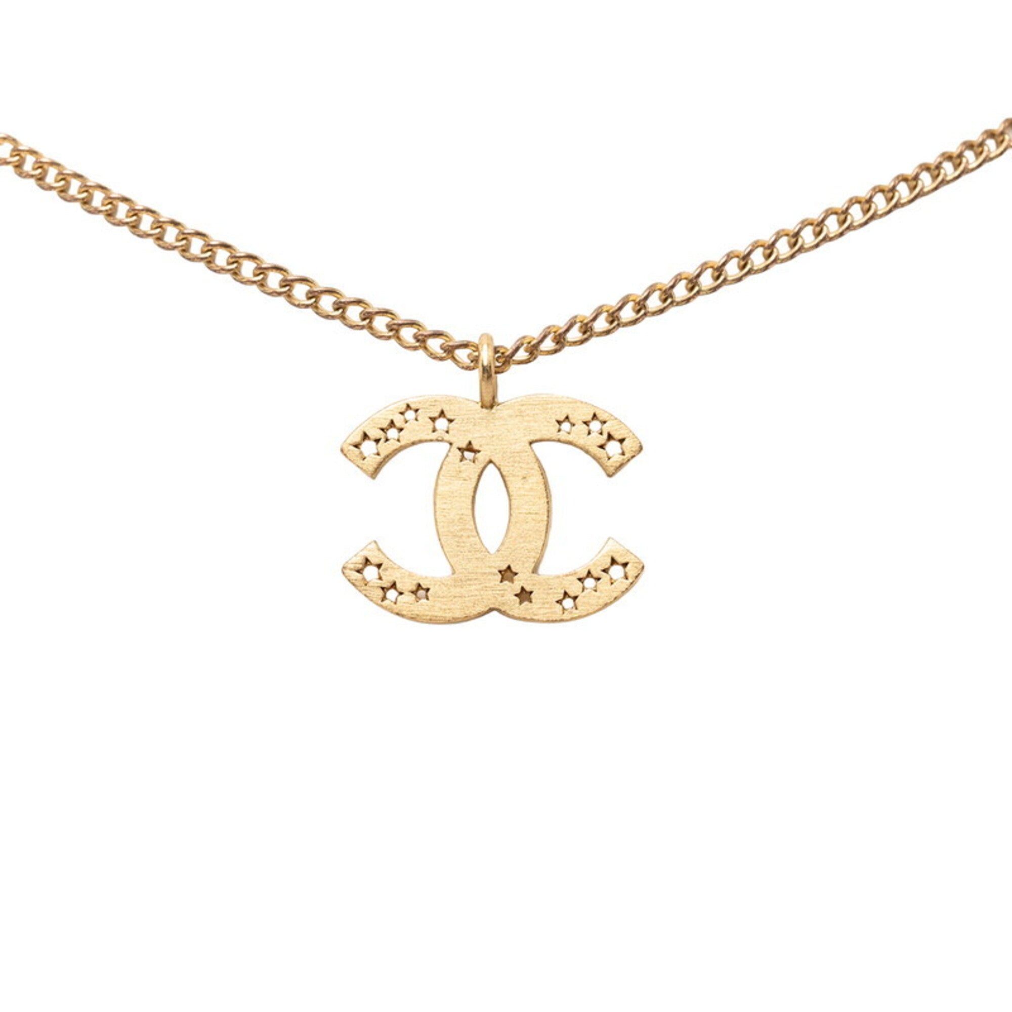 CC Logo Chain Pendant Necklace Metal