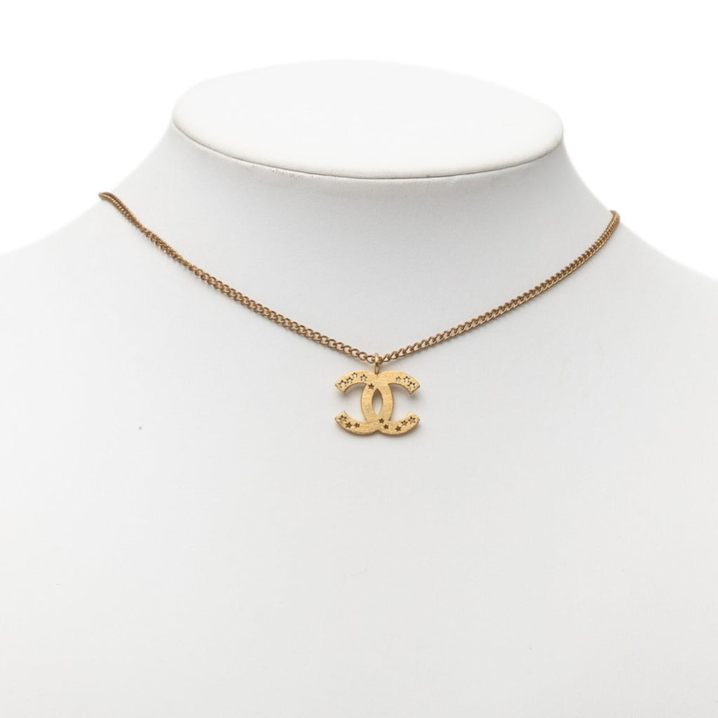 CC Logo Chain Pendant Necklace Metal