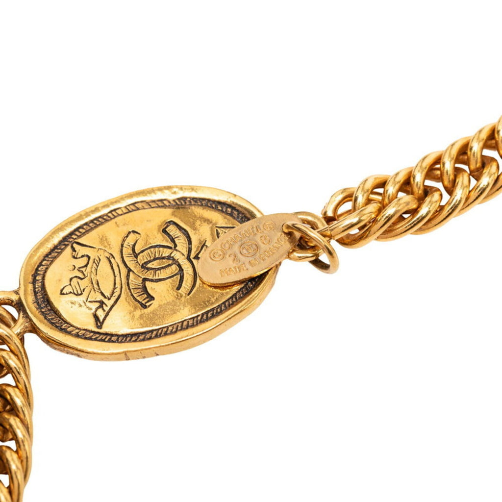 CC Logo Chain Pendant Necklace Metal