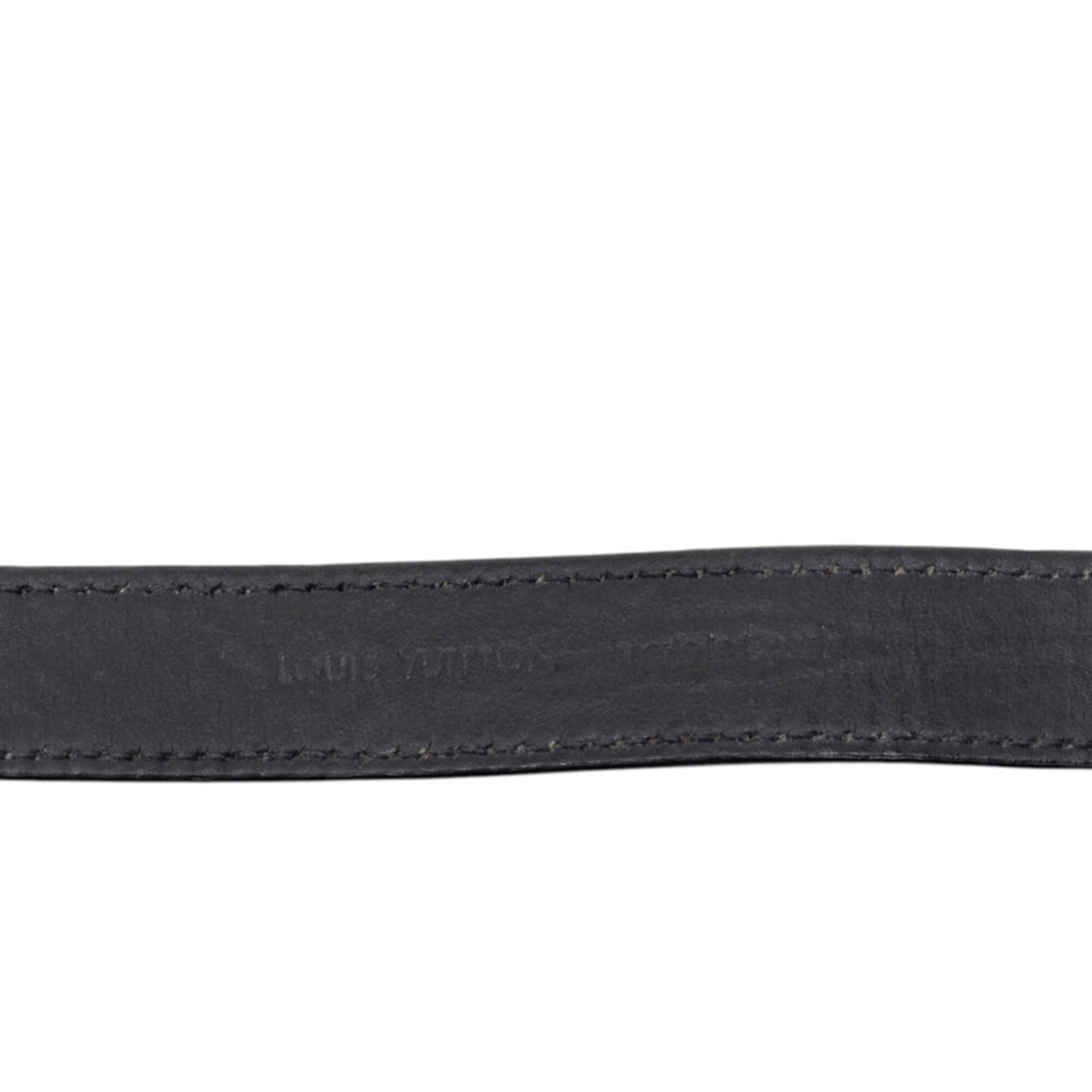 Monogram Bracelet Black Leather