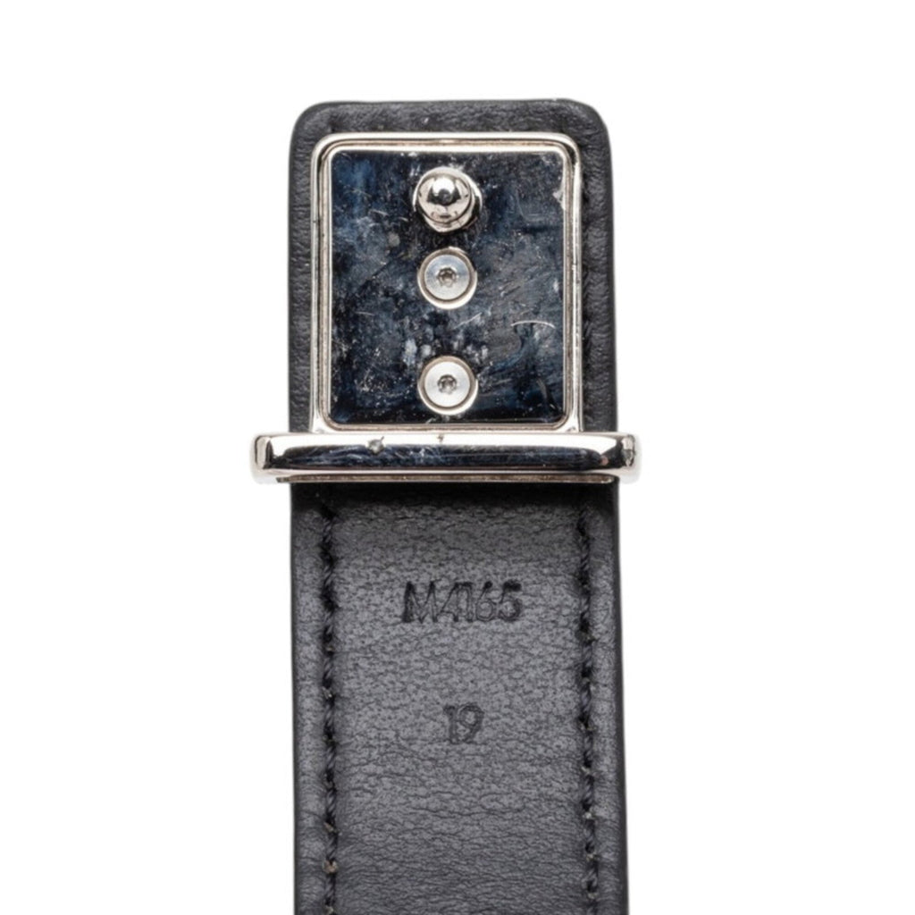 Monogram Bracelet Black Leather