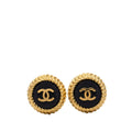 CC Logo Clip-On Earrings Gold-Tone Metal Gold-Tone Metal