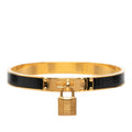 Kelly Bracelet Black Leather and Gold
