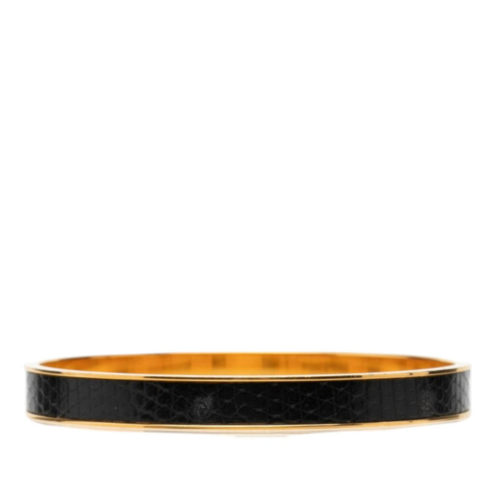 Kelly Bracelet Black Leather and Gold