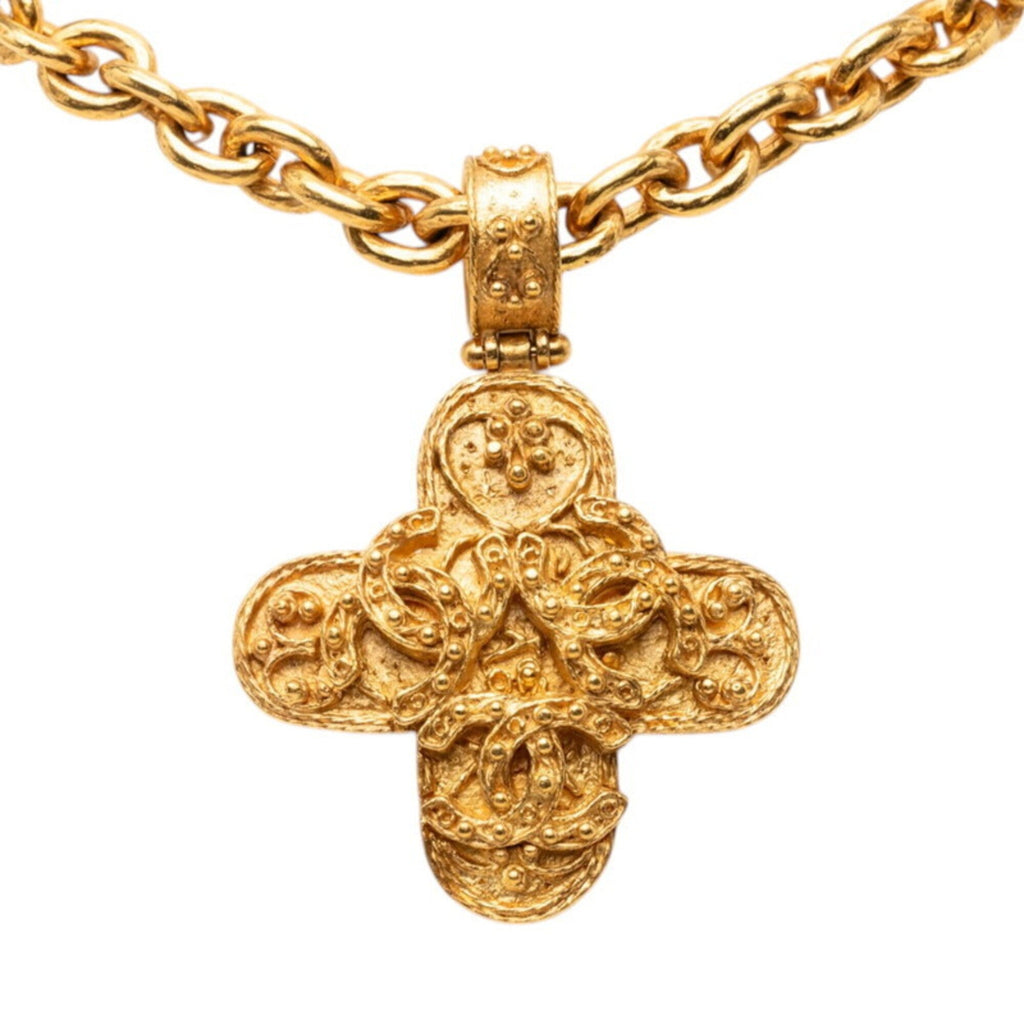 CC Logo Chain Pendant Necklace Metal