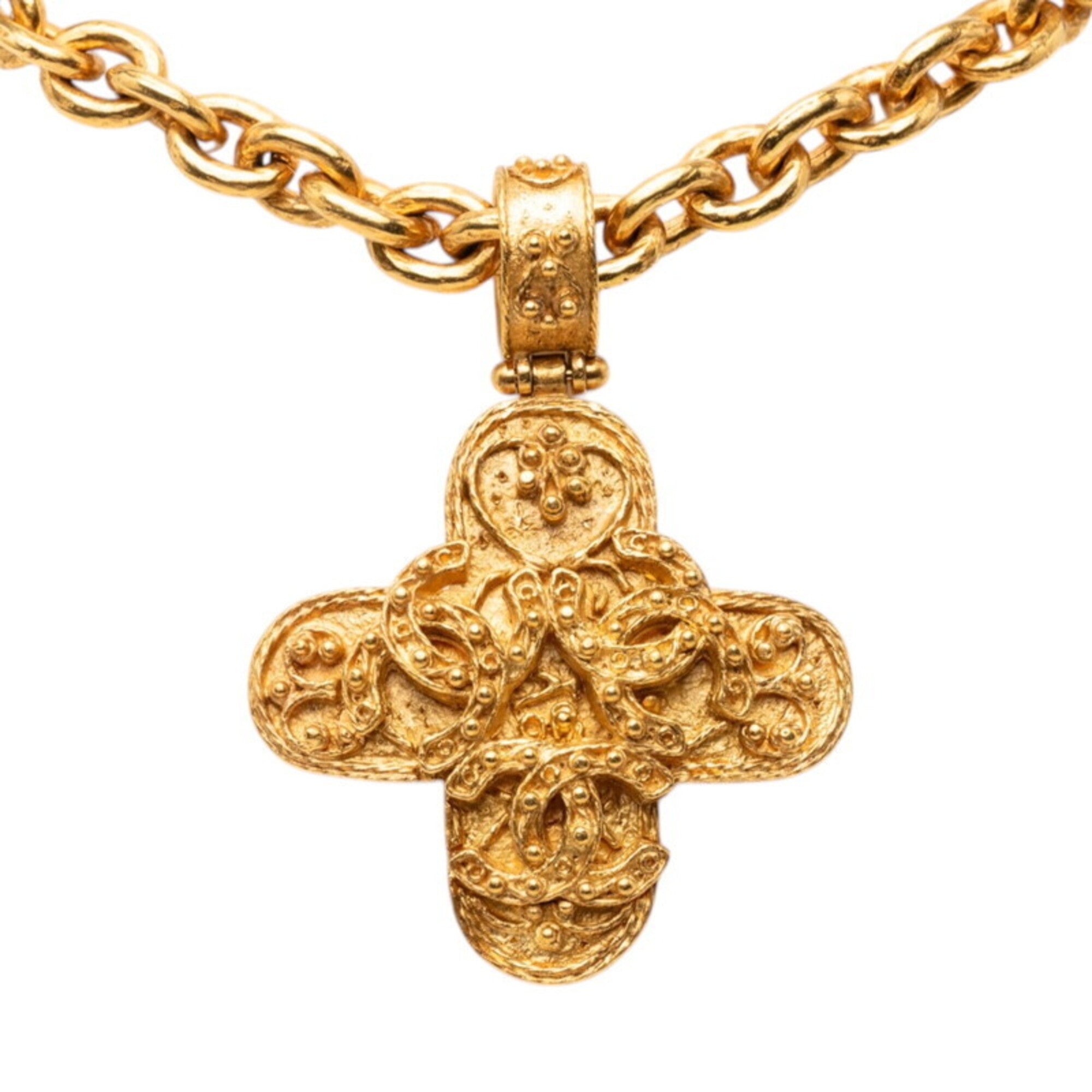 CC Logo Chain Pendant Necklace Metal