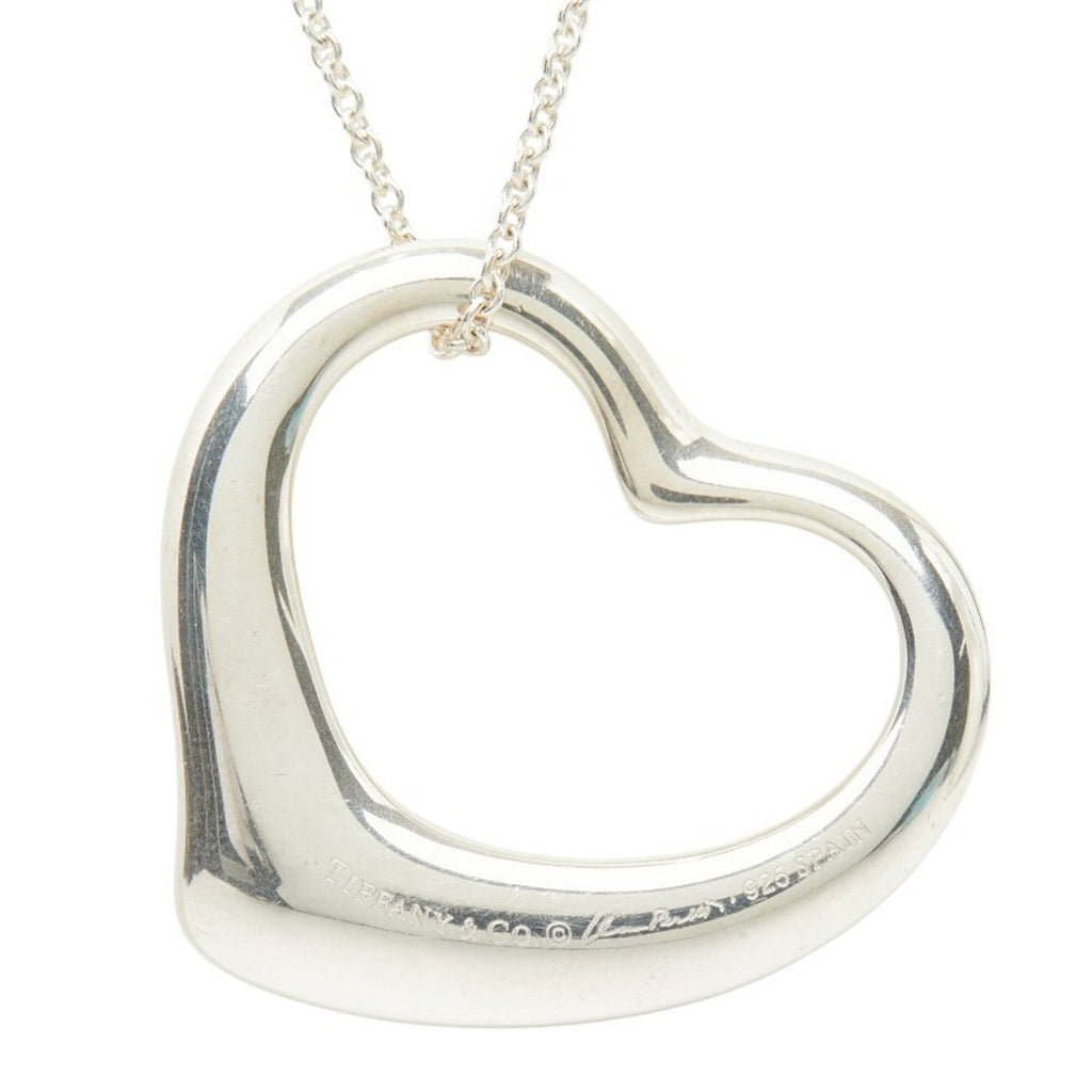 Open Heart Pendant Necklace Sterling Silver 32.3mm