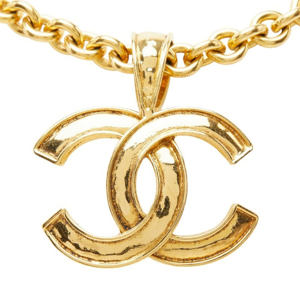 CC Logo Chain Pendant Necklace Metal