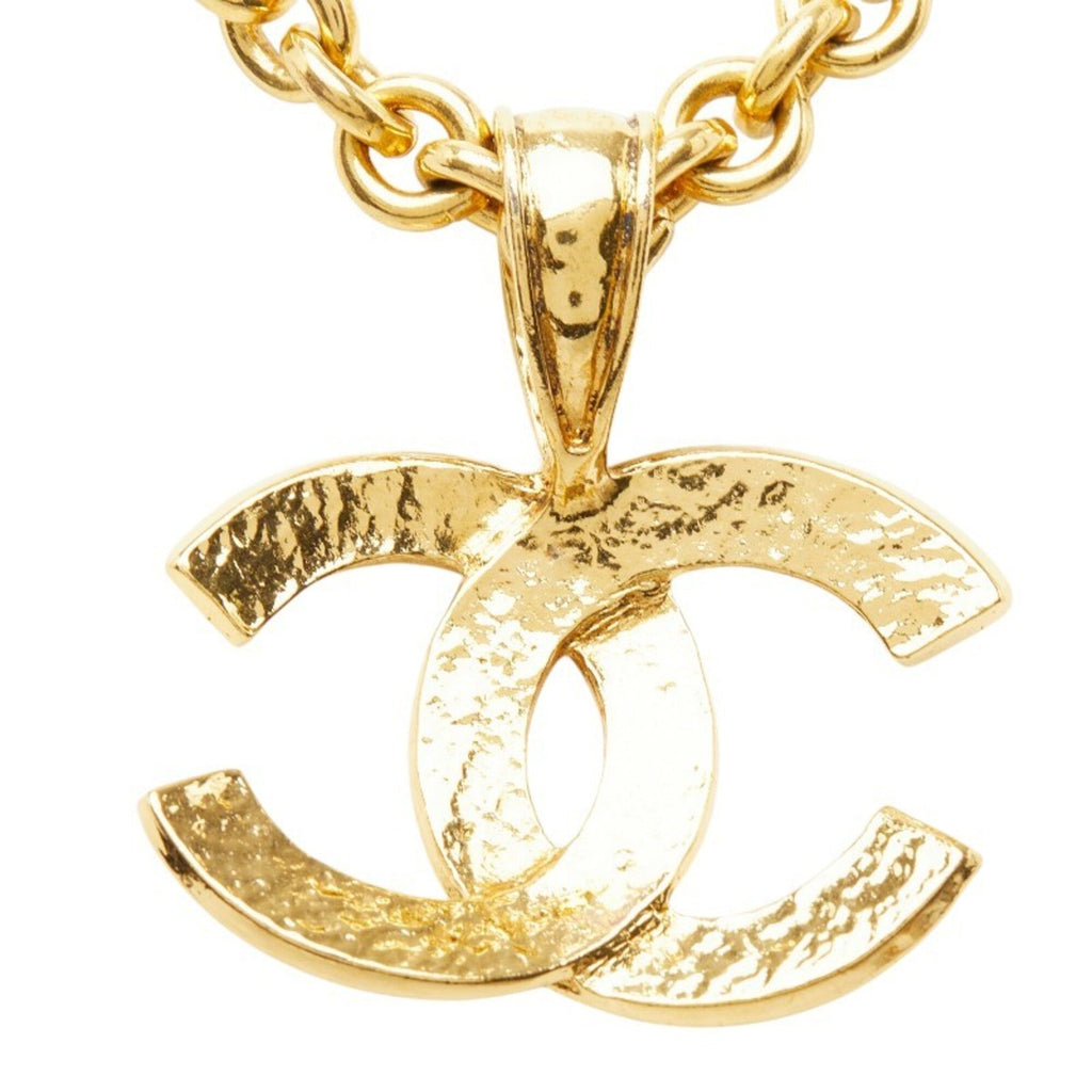 CC Logo Chain Pendant Necklace Metal