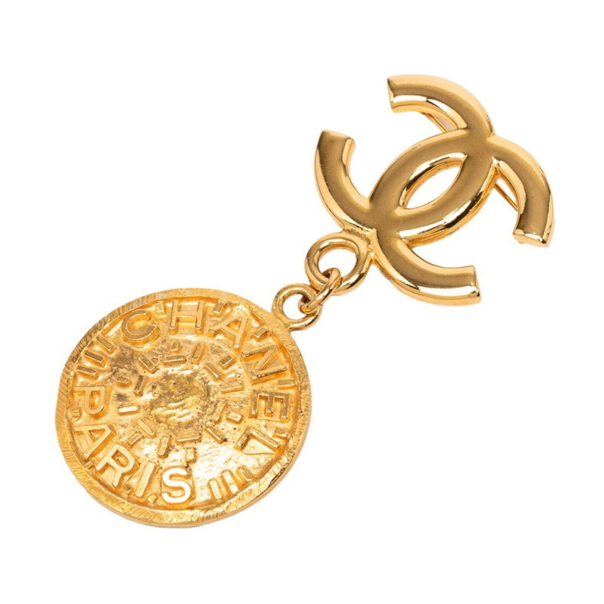 CC Logo Brooch Metal