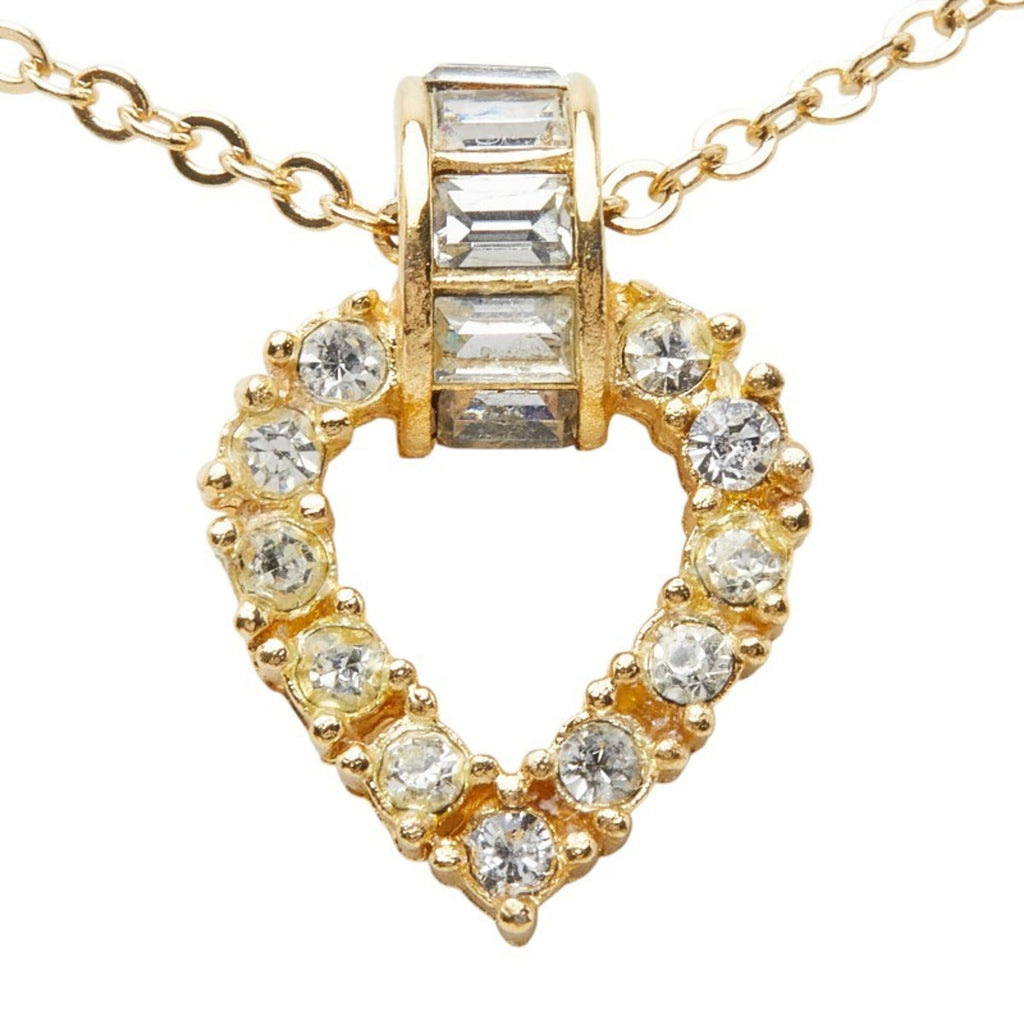 Pendant Necklace Gold Rhinestone