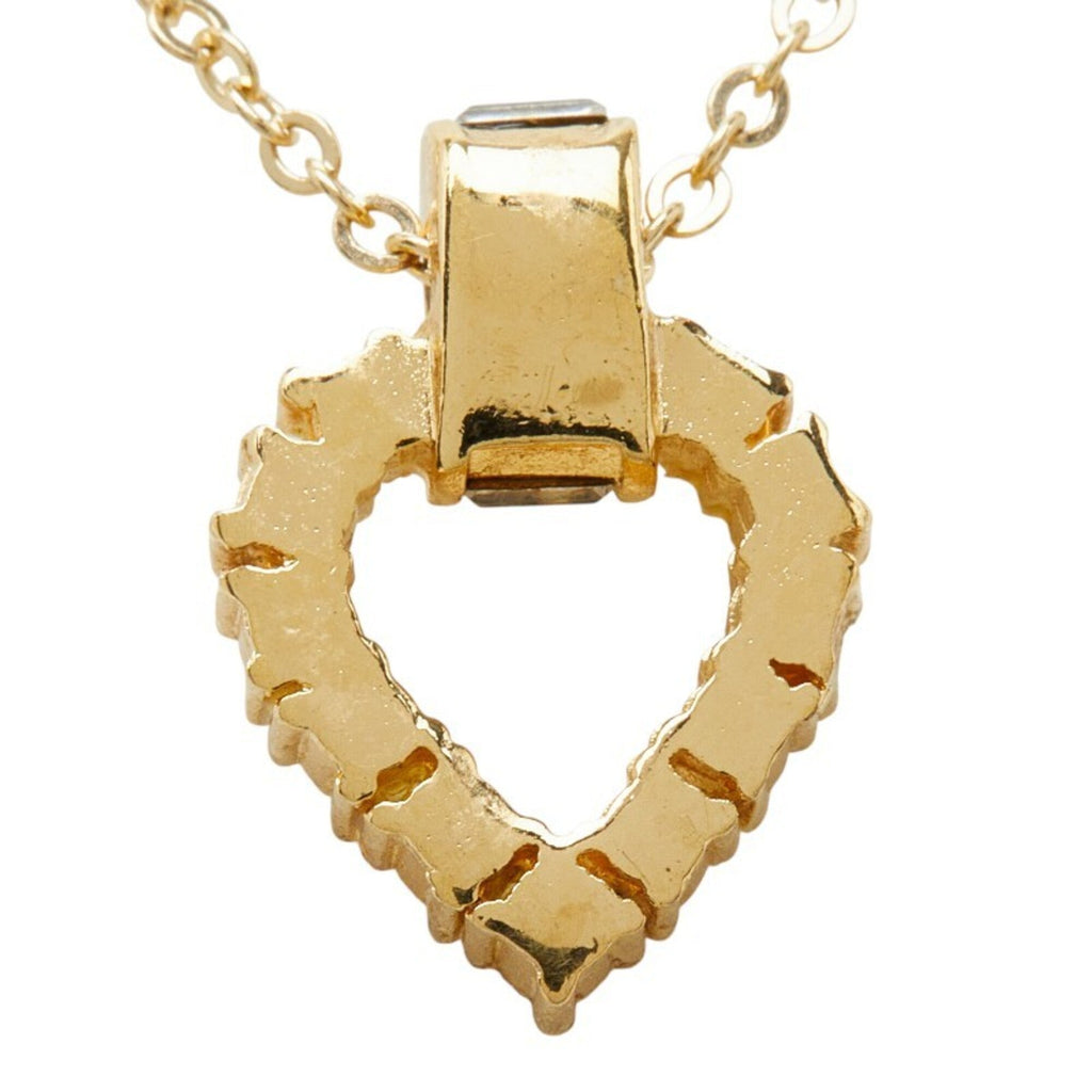 Pendant Necklace Gold Rhinestone
