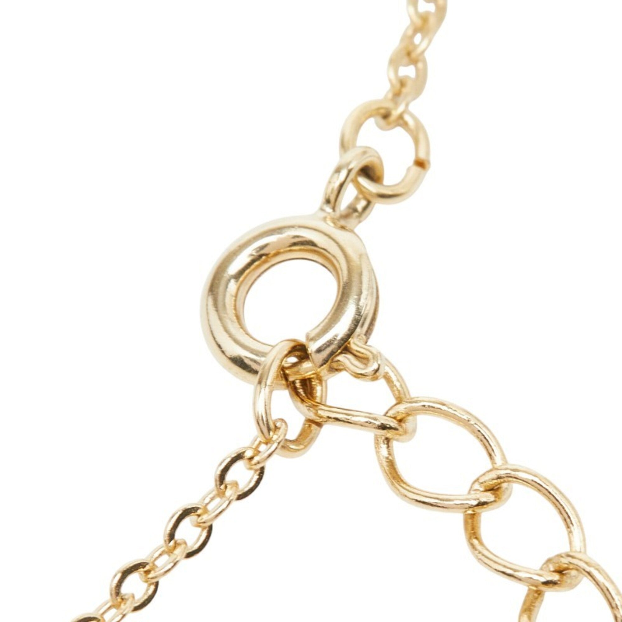 Pendant Necklace Gold Rhinestone