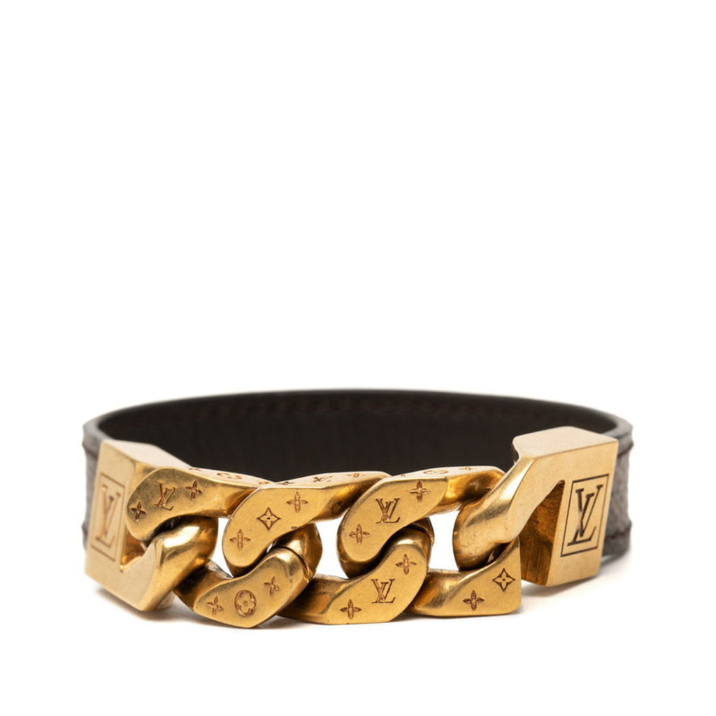 Monogram Bracelet Brown and Gold Plated