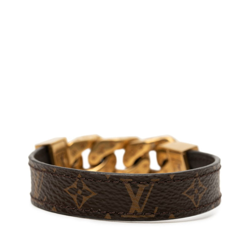 Monogram Bracelet Brown and Gold Plated