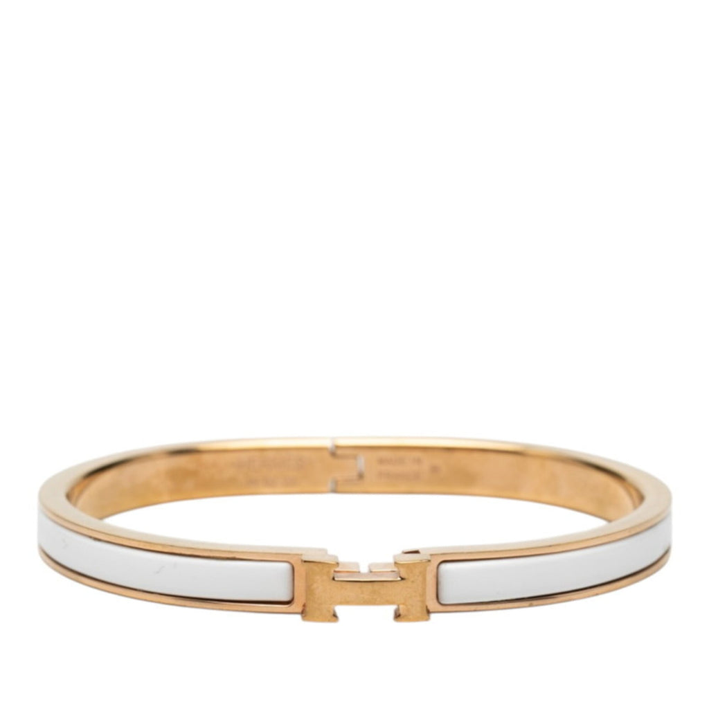 Bracelet Gold and White Enamel Mini