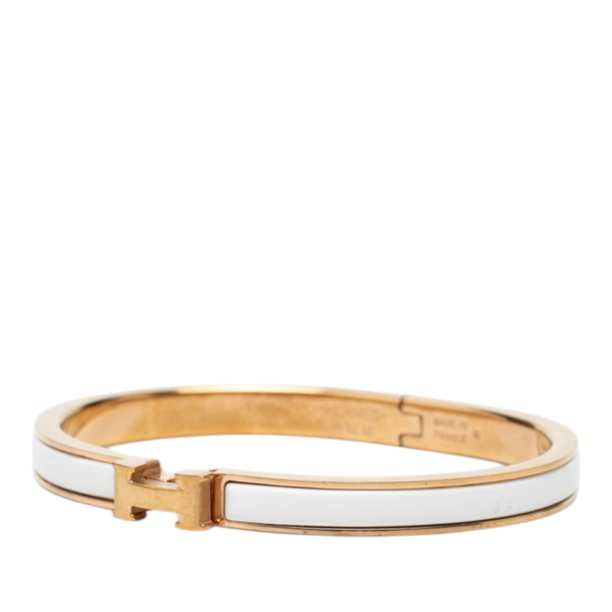 Bracelet Gold and White Enamel Mini