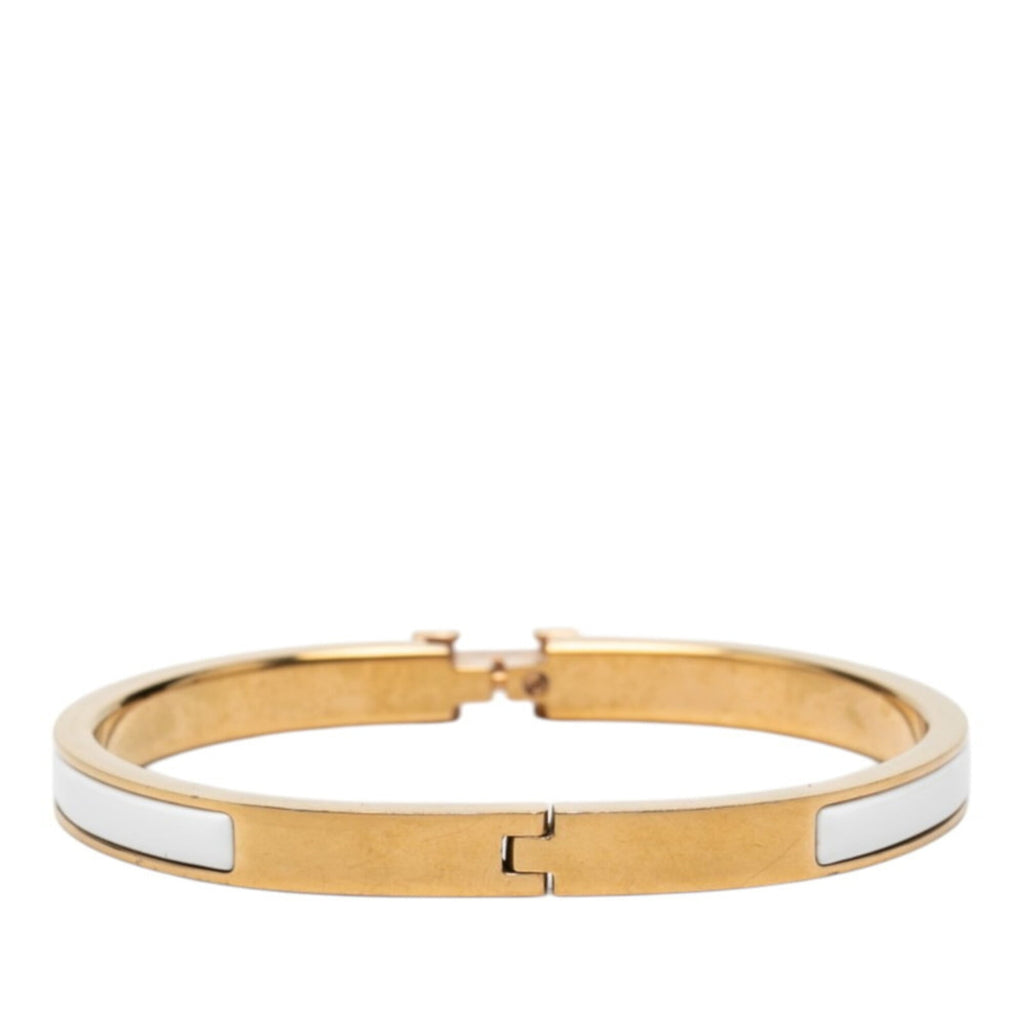 Bracelet Gold and White Enamel Mini