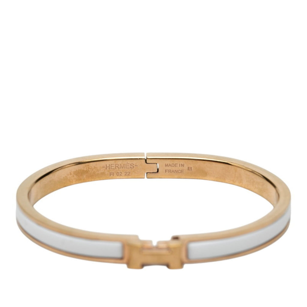 Bracelet Gold and White Enamel Mini